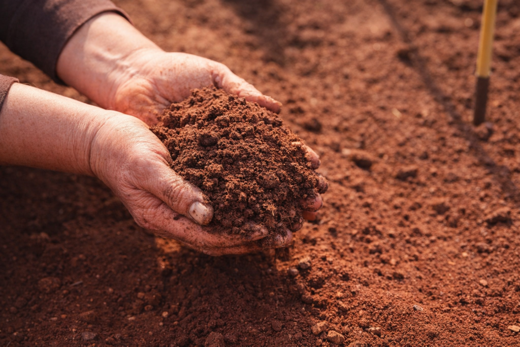 自分で剪定・草刈りした草木を土に埋める方法