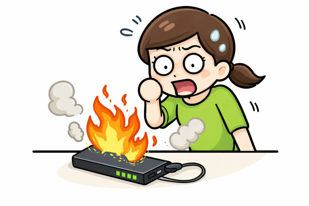 PSPバッテリーが万が一発火したら？